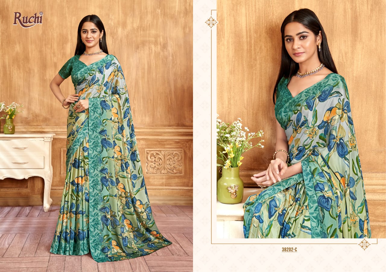 Vivanta Silk 39 By Ruchi Silk Crepe Printed Wholesale Sarees In India
